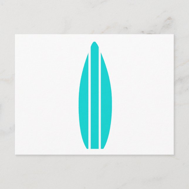 Aqua Surfboard Postcard (Front)