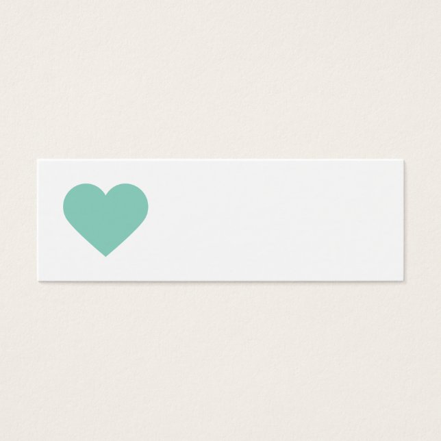 Aqua Sweet Heart & Chevron Gift Tags (Front)