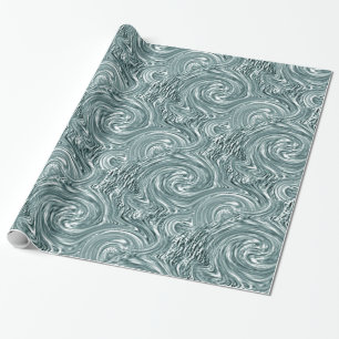 Aqua Swirl Wrapping Paper