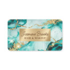 Aqua Teal And Gold Modern Glitter