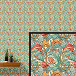 Aqua Teal Green Orange Art Nouveau  Wallpaper<br><div class="desc">Aqua Teal Green Orange Art Nouveau Wallpaper</div>