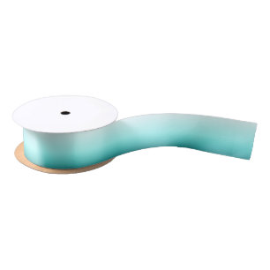 Aqua Teal Ombre Gradient Satin Ribbon