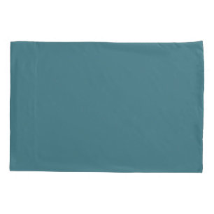 Aqua - Teal - Turquoise - Blue-Green Solid Colour Pillowcase