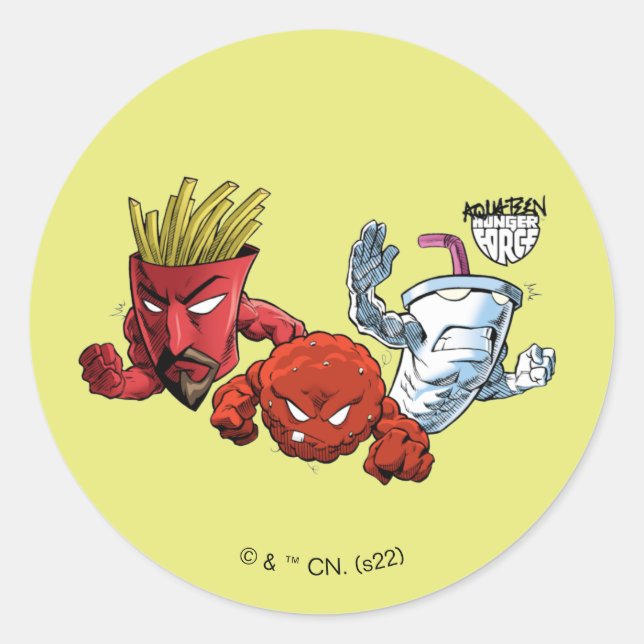 Aqua Teen Hunger Force Anime Graphic Classic Round Sticker (Front)