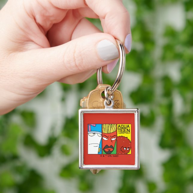 Aqua Teen Hunger Force Character Panel Graphic Key Ring (Hand)