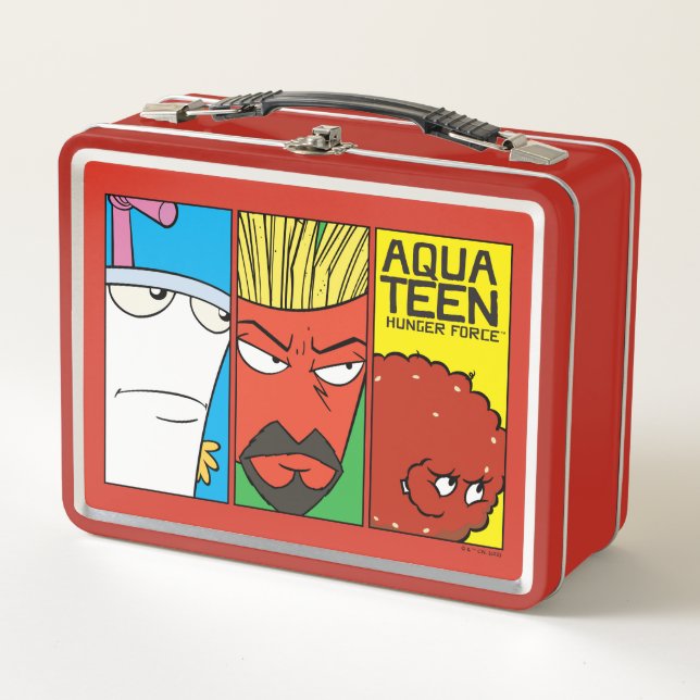 Aqua Teen Hunger Force Character Panel Graphic Metal Lunch Box (Front)