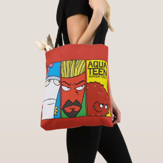 Aqua Teen Hunger Force Character Panel Graphic Tote Bag