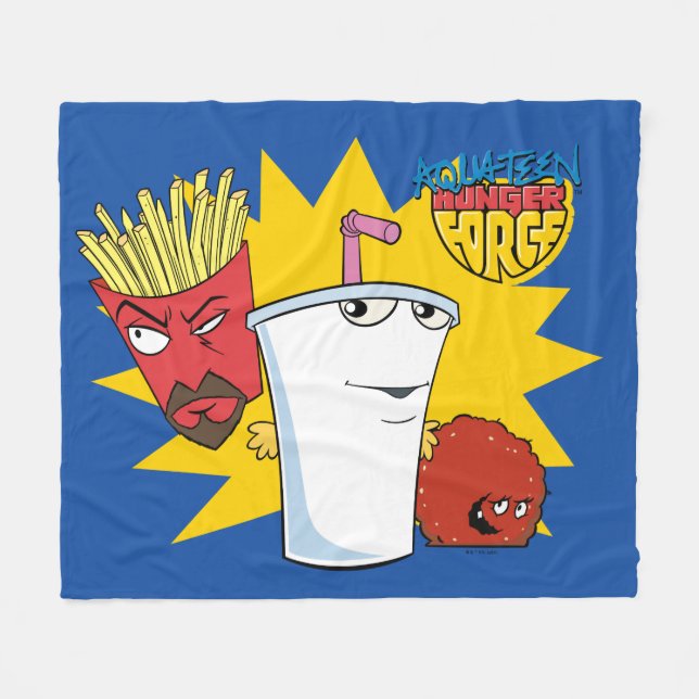 Aqua Teen Hunger Force Explosive Graphic Fleece Blanket (Front (Horizontal))