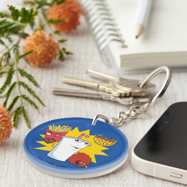 Aqua Teen Hunger Force Explosive Graphic Key Ring (Front Right)
