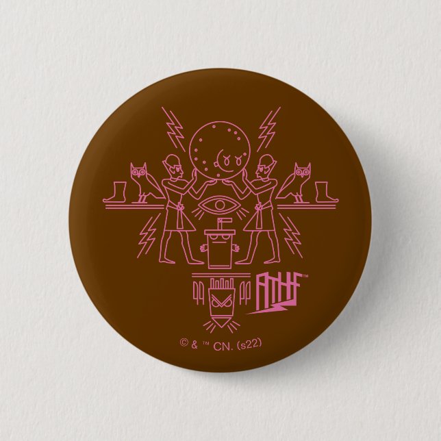 Aqua Teen Hunger Force Hieroglyphics 6 Cm Round Badge (Front)
