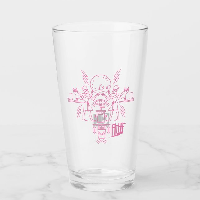 Aqua Teen Hunger Force Hieroglyphics Glass (Front)