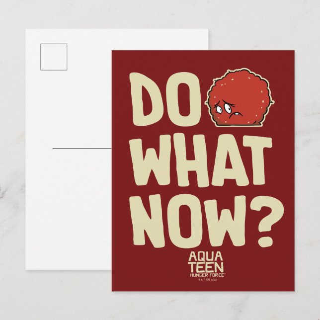 Aqua Teen Hunger Force Meatwad "Do What Now?" Postcard (Front/Back)