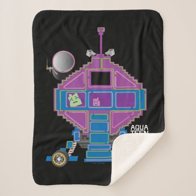 Aqua Teen Hunger Force Mooninites Car Sherpa Blanket (Front)
