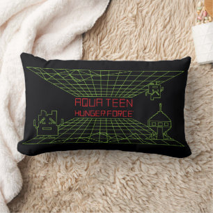 Aqua Teen Hunger Force Mooninites Game Logo Lumbar Cushion