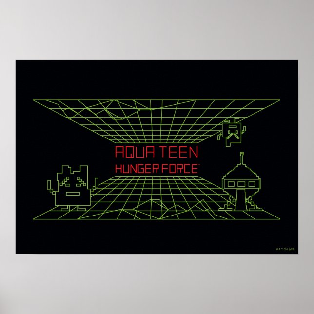 Aqua Teen Hunger Force Mooninites Game Logo Poster (Front)