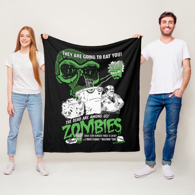 Aqua Teen Hunger Force Zombies Poster Fleece Blanket (In Situ)