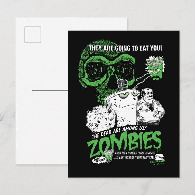 Aqua Teen Hunger Force Zombies Poster Postcard (Front/Back)