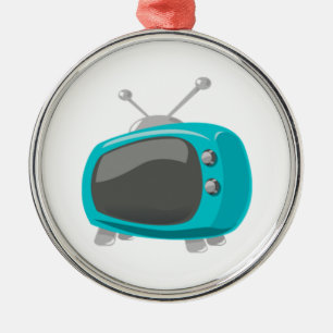 Aqua Television Metal Tree Decoration