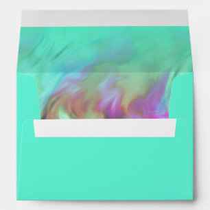 Aqua Tie Dye Design Envelopes