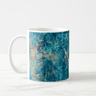 Aqua tone onyx marble coffee mug