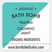 Aqua Triangle Modern Product Label