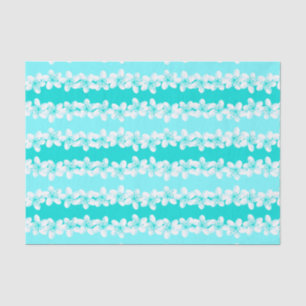 Aqua tropical frangipani tissue paper