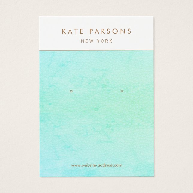 Aqua Turquoise Blue Earring Display (Front)