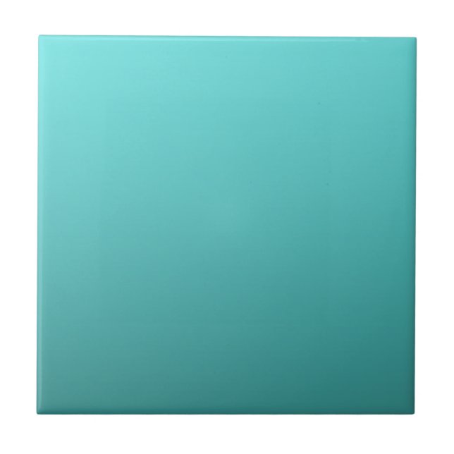 Aqua Turquoise Dipped Colour Ombre Tile (Front)