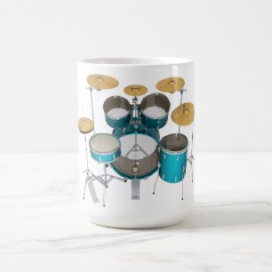Aqua / Turquoise Drum Kit: Coffee Mug