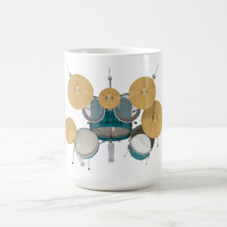 Aqua / Turquoise Drum Kit: Coffee Mug