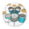 Aqua / Turquoise Drum Kit: