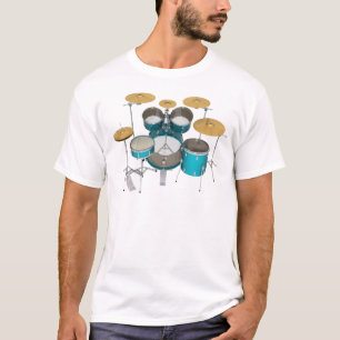 Aqua / Turquoise Drum Kit: T-Shirt
