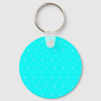 Aqua-Turquoise-Green  Shining Stars  Pattern Key Ring