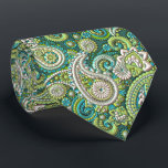 Aqua Turquoise Lime Green Paisley Floral Pattern Tie<br><div class="desc">Unique neck tie with contemporary lime green, silver and yellow gold paisley floral pattern. Ornate, funky, modern and whimsical hipster design for the artistic or artsy hip trend setter, vintage retro, nouveau deco art style or abstract graphic digital geometric motif lover. Unique, pretty, decorative, fashionable and trendy design for the...</div>