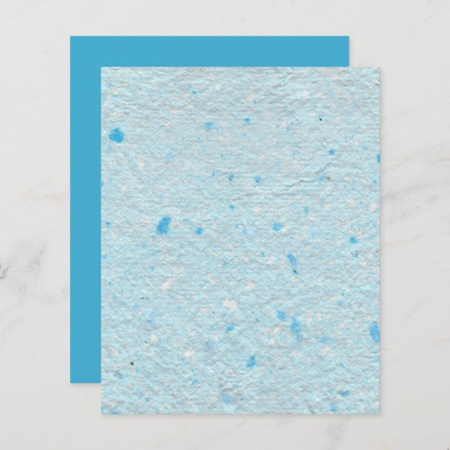 Aqua Turquoise Mottled Texture Scrapbook Paper (Front/Back)