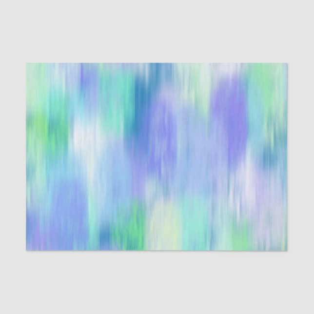 Aqua Turquoise Purple Modern Abstract Tissue Paper (Front)