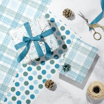 Aqua Turquoise Wrapping Paper Sheets<br><div class="desc">These 19" x 29" flat Christmas wrapping paper sheets come in three designs,  arctic winter leaves,  whimsical stripes and dots.</div>