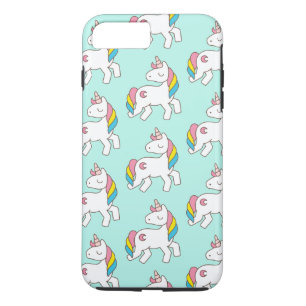 Aqua Unicorn Pattern iPhone 8 Plus/7 Plus Case