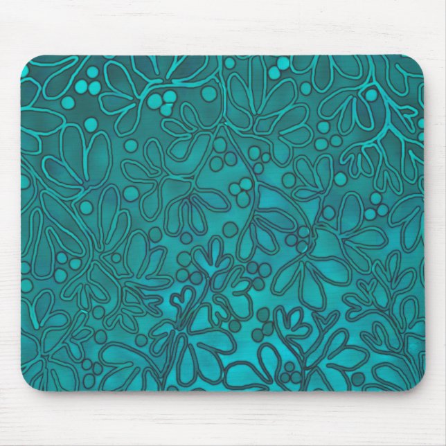 Aqua Vines Mousepad (Front)