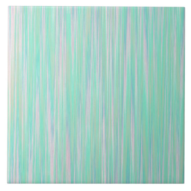 Aqua Violet Paint Streak Tile 6x6 Ceramic Tile (Front)