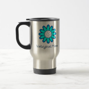 Aqua Volleyball Mum Travel Mug