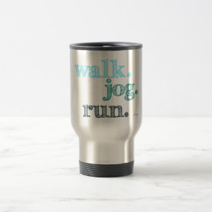 AQUA WALK JOG RUN (font SHADED) Travel Mug