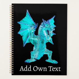 Aqua Water Dragon Fantasy Planner Mythical Ocean 