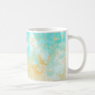 Aqua Watercolor Splash & Splatter Mug