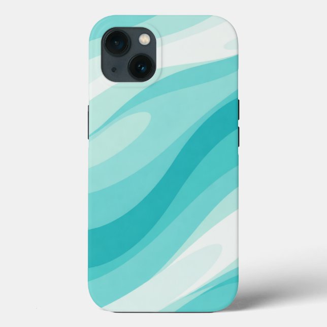 Aqua Wave Abstract Case (Back)