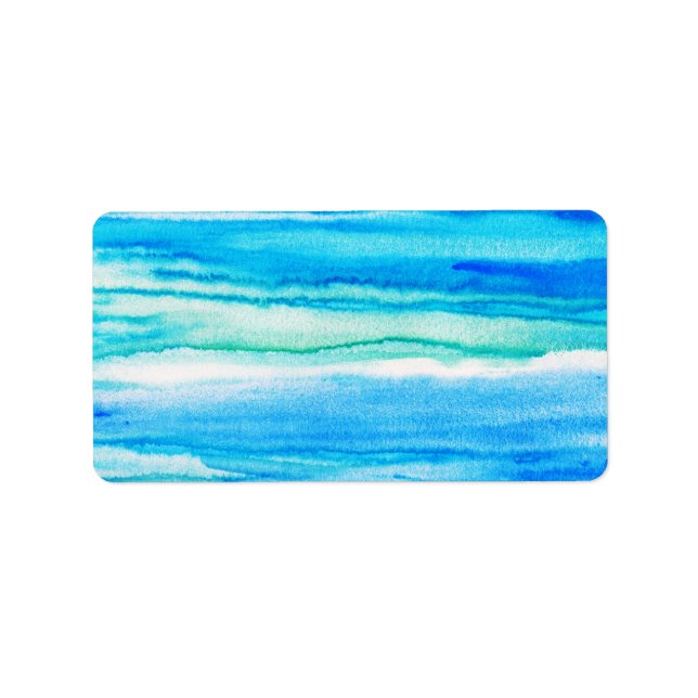 Aqua Waves Label (Front)