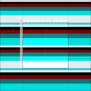 Aqua, White, Black, Dark Red & Dark Cyan Coloured Fabric