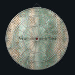 Aqua White Gold Snake Print Dartboard<br><div class="desc">Aqua White Gold Snake Print</div>