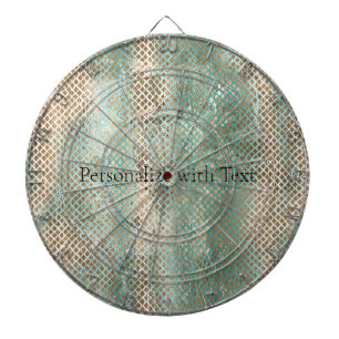 Aqua White Gold Snake Print Dartboard