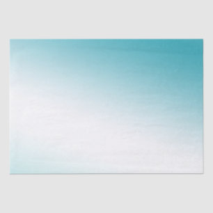 Aqua White Ombre Tissue Paper